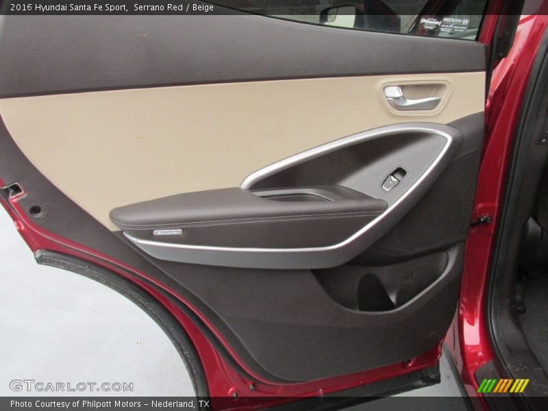 Serrano Red / Beige 2016 Hyundai Santa Fe Sport