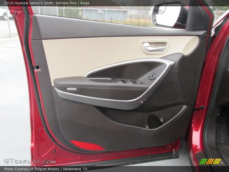 Serrano Red / Beige 2016 Hyundai Santa Fe Sport