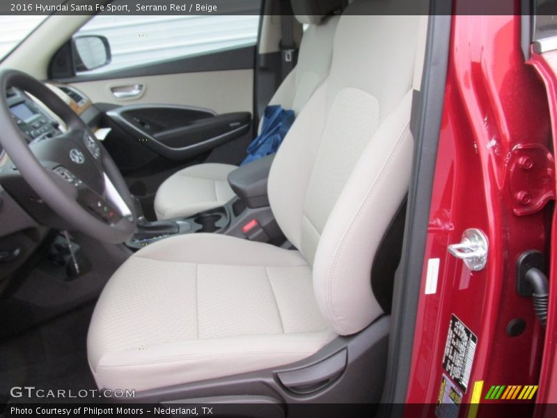 Serrano Red / Beige 2016 Hyundai Santa Fe Sport