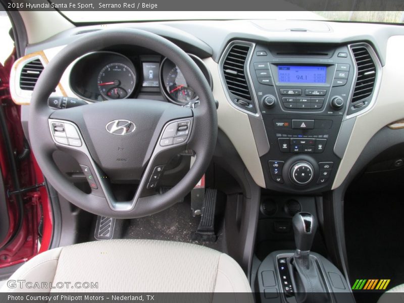 Serrano Red / Beige 2016 Hyundai Santa Fe Sport