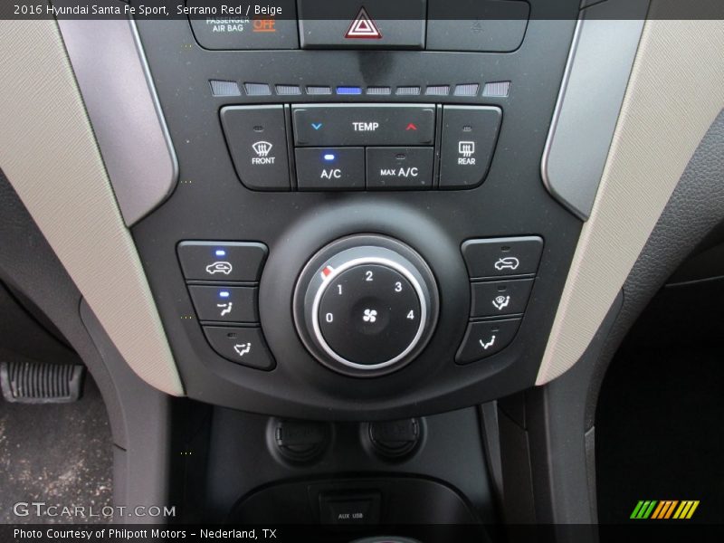 Serrano Red / Beige 2016 Hyundai Santa Fe Sport