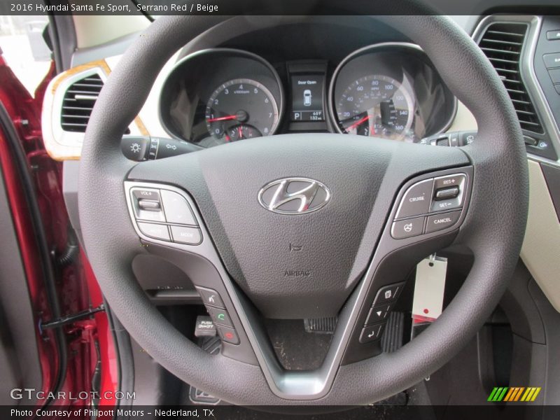 Serrano Red / Beige 2016 Hyundai Santa Fe Sport