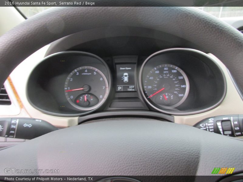 Serrano Red / Beige 2016 Hyundai Santa Fe Sport