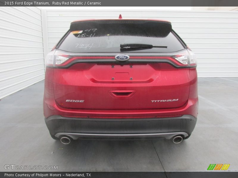 Ruby Red Metallic / Ceramic 2015 Ford Edge Titanium