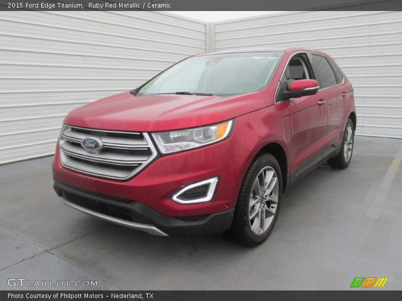Ruby Red Metallic / Ceramic 2015 Ford Edge Titanium