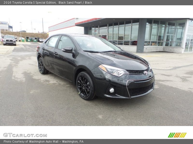 Black Sand Pearl / Black 2016 Toyota Corolla S Special Edition