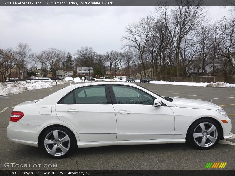 Arctic White / Black 2010 Mercedes-Benz E 350 4Matic Sedan