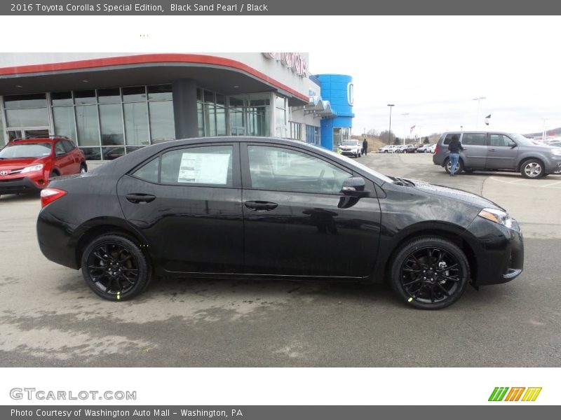 Black Sand Pearl / Black 2016 Toyota Corolla S Special Edition