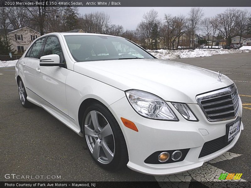 Arctic White / Black 2010 Mercedes-Benz E 350 4Matic Sedan