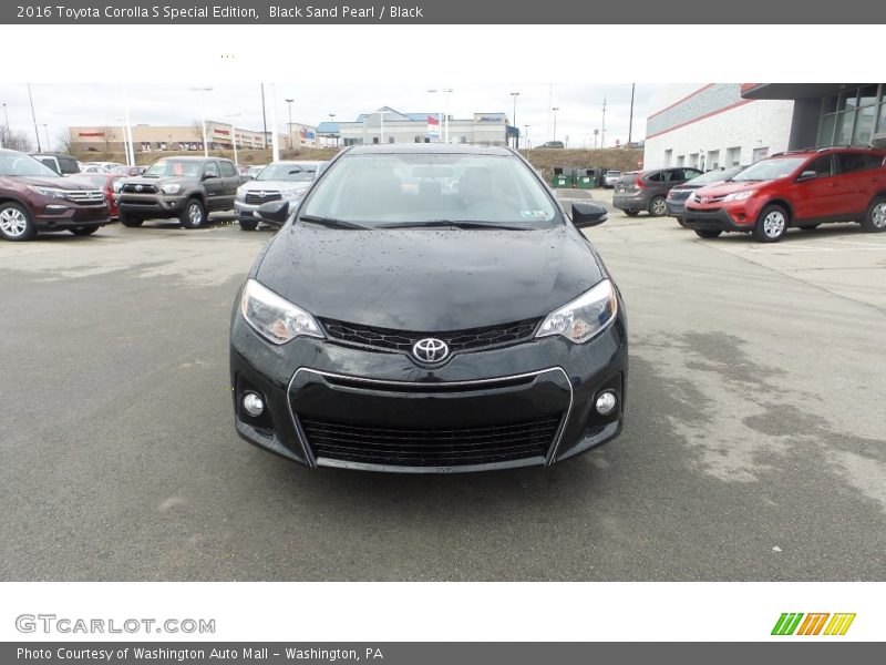 Black Sand Pearl / Black 2016 Toyota Corolla S Special Edition