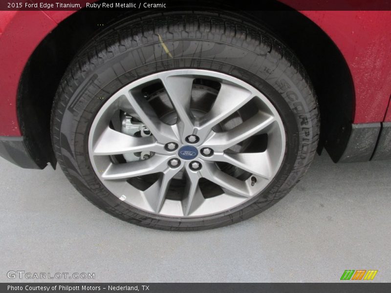 Ruby Red Metallic / Ceramic 2015 Ford Edge Titanium