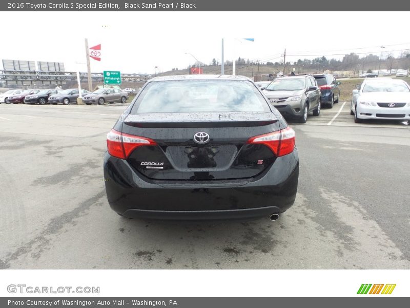 Black Sand Pearl / Black 2016 Toyota Corolla S Special Edition