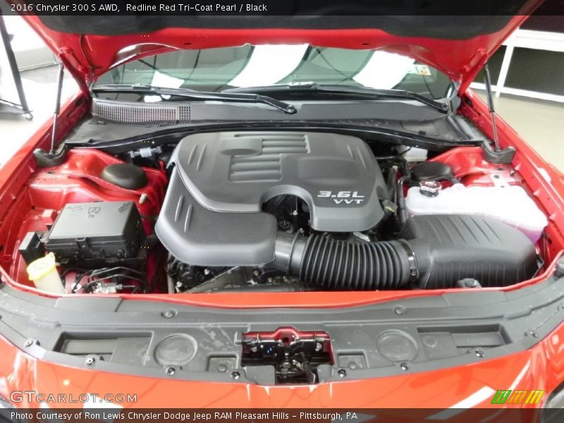 Redline Red Tri-Coat Pearl / Black 2016 Chrysler 300 S AWD
