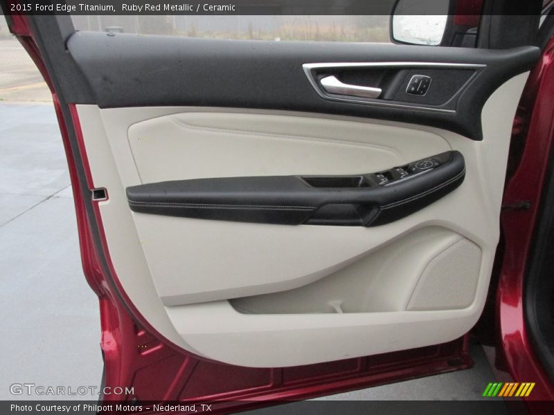 Ruby Red Metallic / Ceramic 2015 Ford Edge Titanium