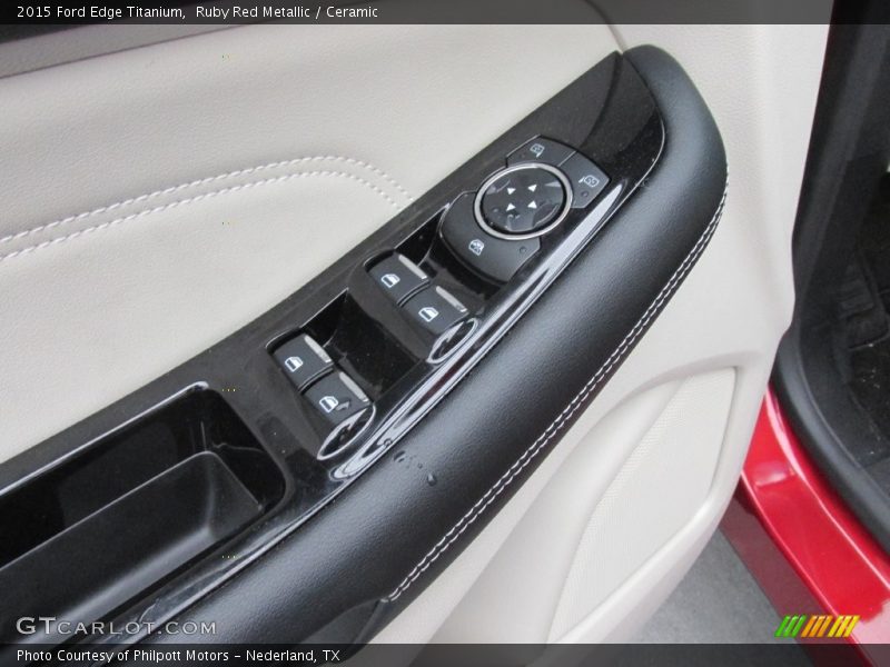 Ruby Red Metallic / Ceramic 2015 Ford Edge Titanium