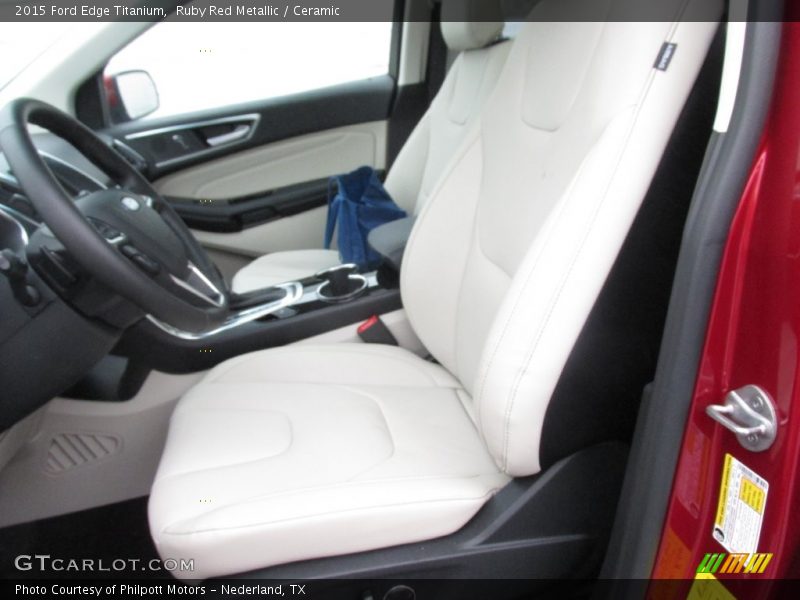 Ruby Red Metallic / Ceramic 2015 Ford Edge Titanium