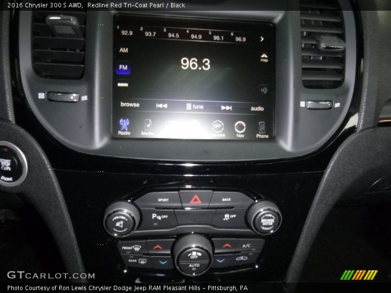Redline Red Tri-Coat Pearl / Black 2016 Chrysler 300 S AWD