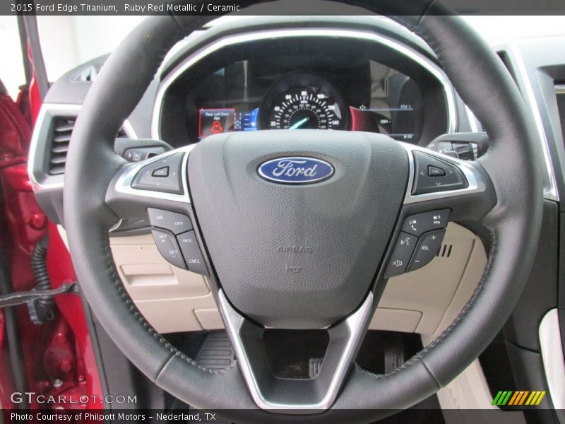 Ruby Red Metallic / Ceramic 2015 Ford Edge Titanium