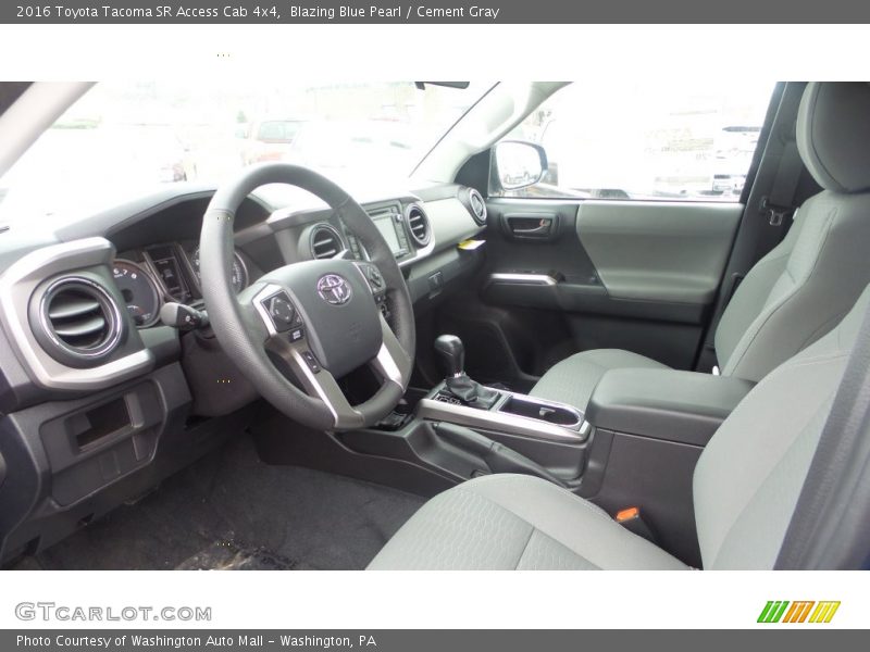 Blazing Blue Pearl / Cement Gray 2016 Toyota Tacoma SR Access Cab 4x4