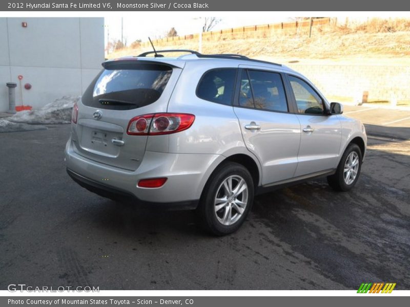 Moonstone Silver / Cocoa Black 2012 Hyundai Santa Fe Limited V6