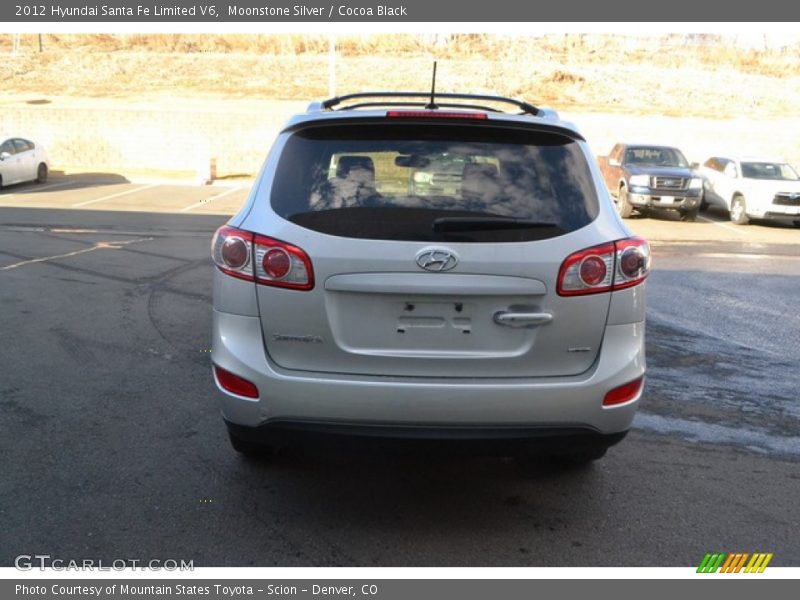 Moonstone Silver / Cocoa Black 2012 Hyundai Santa Fe Limited V6