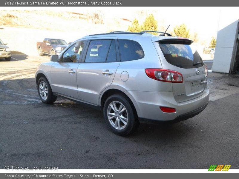 Moonstone Silver / Cocoa Black 2012 Hyundai Santa Fe Limited V6