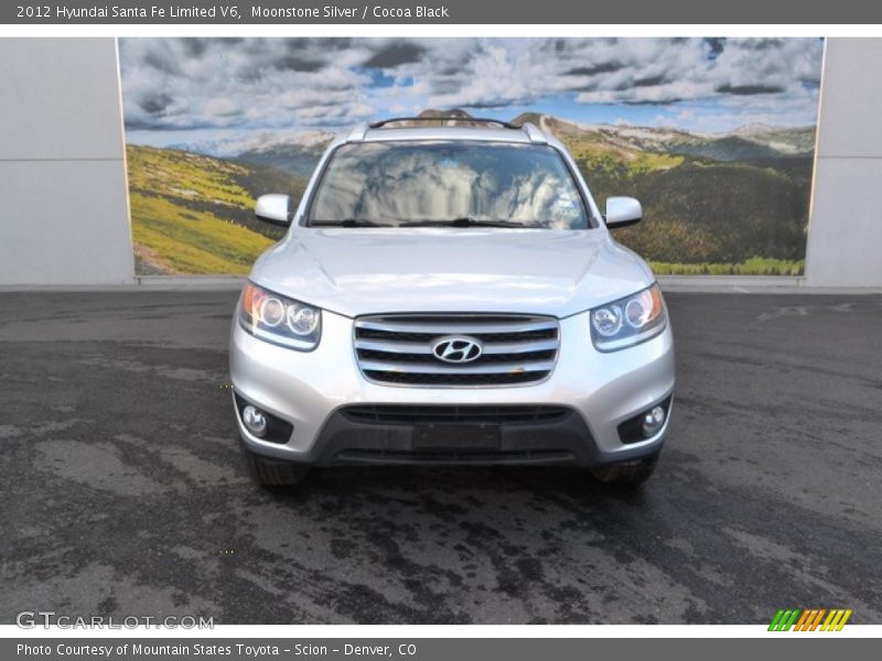 Moonstone Silver / Cocoa Black 2012 Hyundai Santa Fe Limited V6