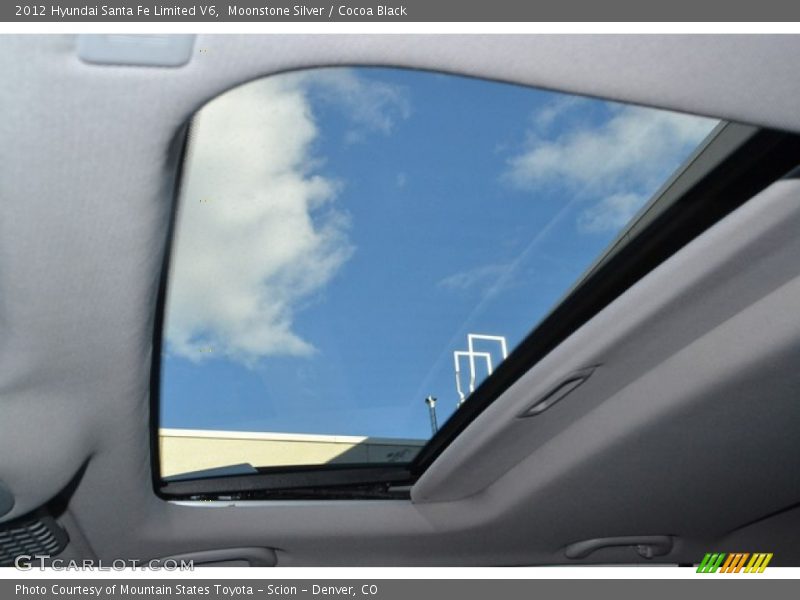 Moonstone Silver / Cocoa Black 2012 Hyundai Santa Fe Limited V6