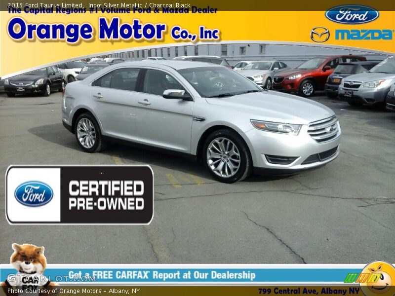 Ingot Silver Metallic / Charcoal Black 2015 Ford Taurus Limited