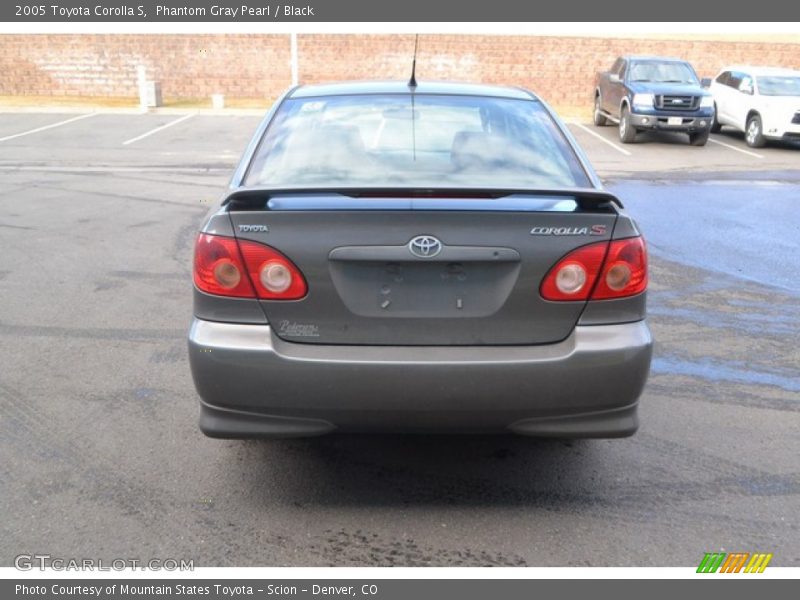 Phantom Gray Pearl / Black 2005 Toyota Corolla S