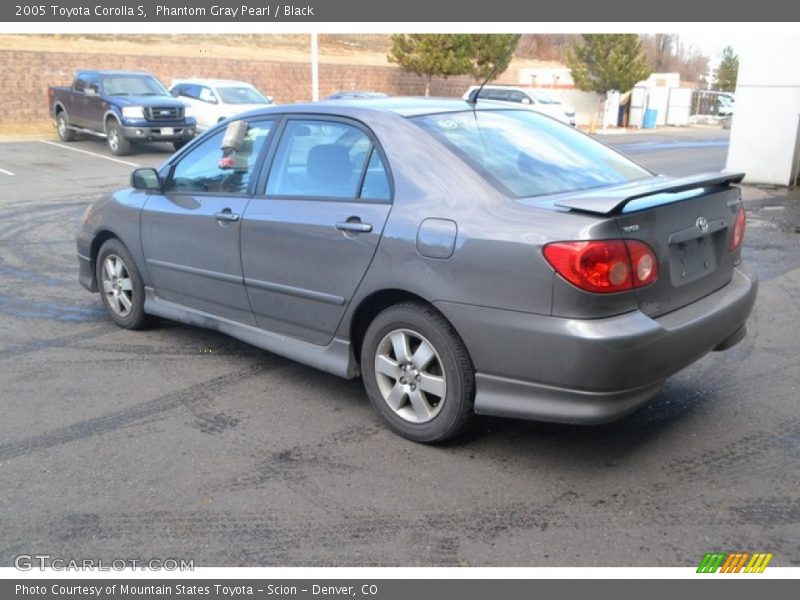 Phantom Gray Pearl / Black 2005 Toyota Corolla S