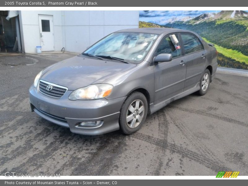Phantom Gray Pearl / Black 2005 Toyota Corolla S