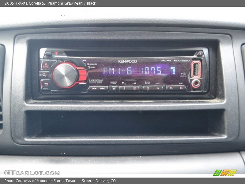 Phantom Gray Pearl / Black 2005 Toyota Corolla S
