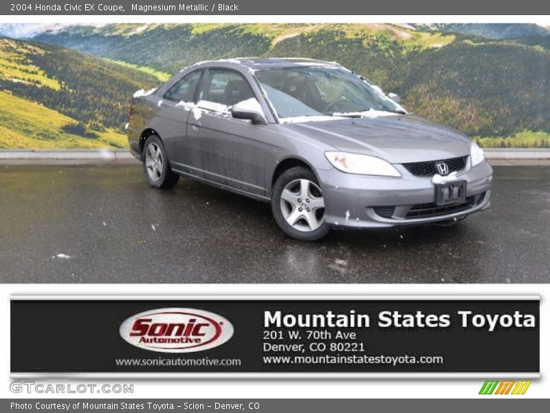 Magnesium Metallic / Black 2004 Honda Civic EX Coupe
