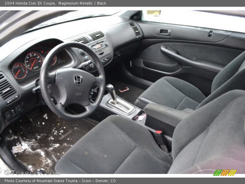Magnesium Metallic / Black 2004 Honda Civic EX Coupe