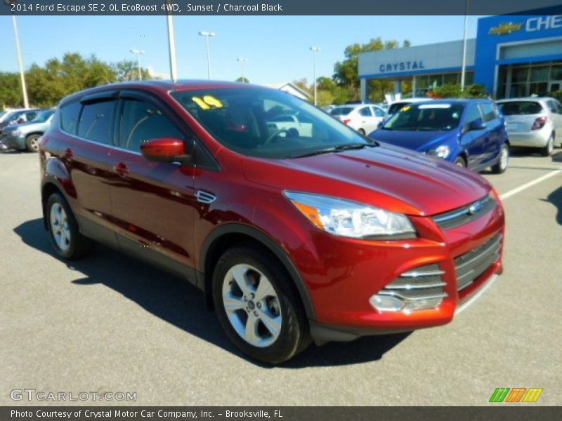 Sunset / Charcoal Black 2014 Ford Escape SE 2.0L EcoBoost 4WD