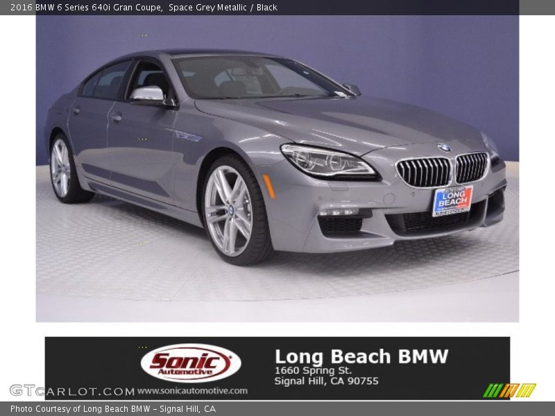 Space Grey Metallic / Black 2016 BMW 6 Series 640i Gran Coupe
