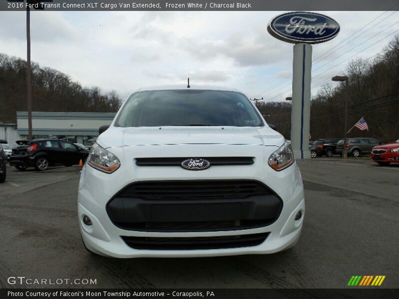 Frozen White / Charcoal Black 2016 Ford Transit Connect XLT Cargo Van Extended