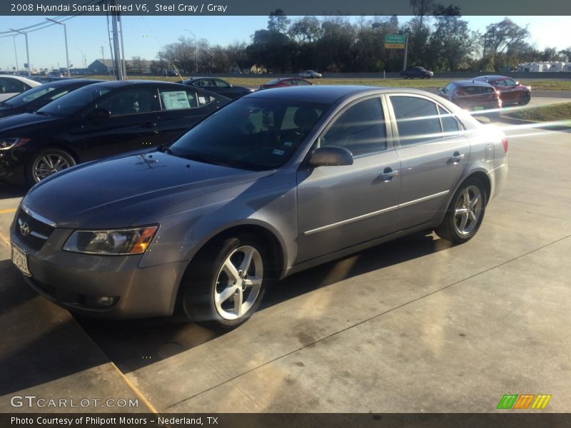 Steel Gray / Gray 2008 Hyundai Sonata Limited V6