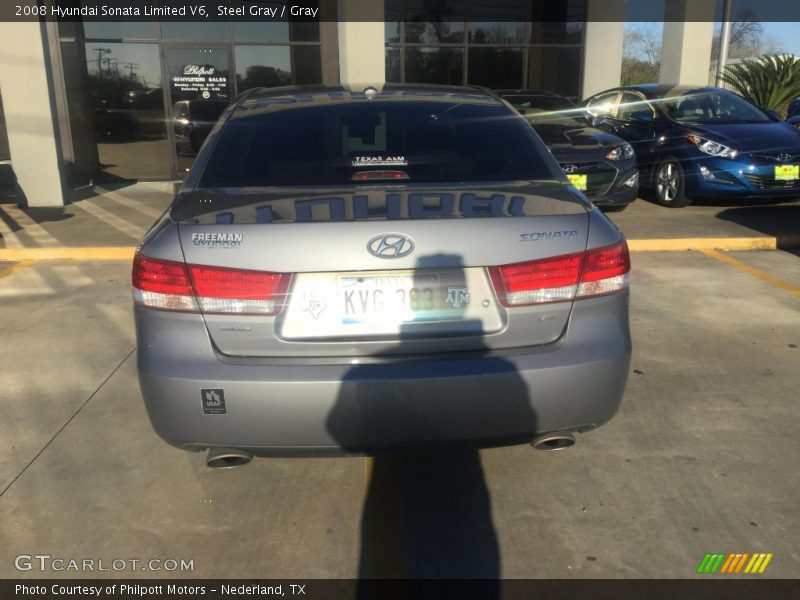 Steel Gray / Gray 2008 Hyundai Sonata Limited V6