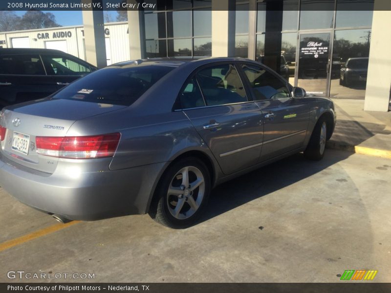 Steel Gray / Gray 2008 Hyundai Sonata Limited V6