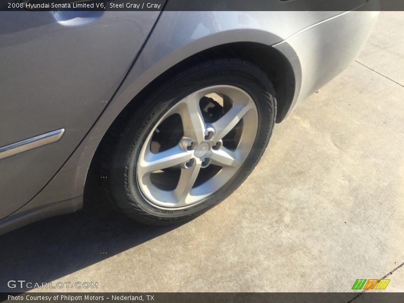 Steel Gray / Gray 2008 Hyundai Sonata Limited V6