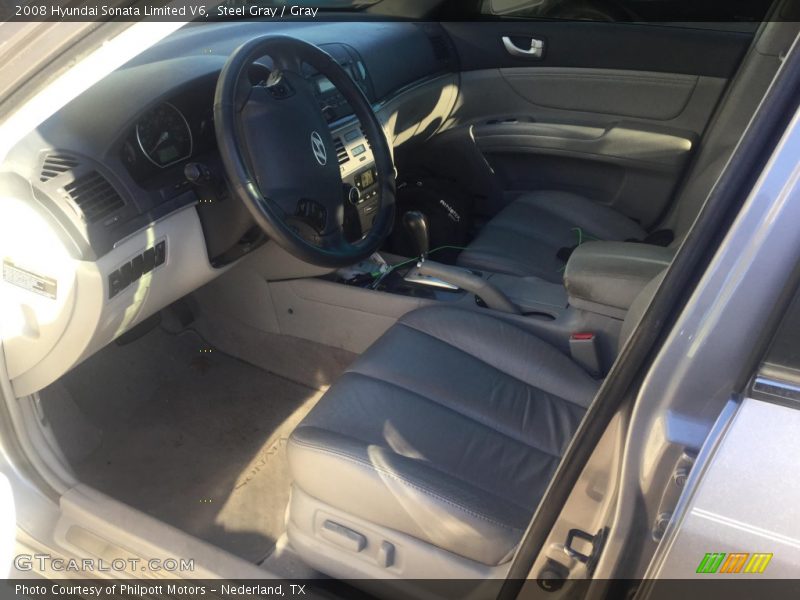 Steel Gray / Gray 2008 Hyundai Sonata Limited V6