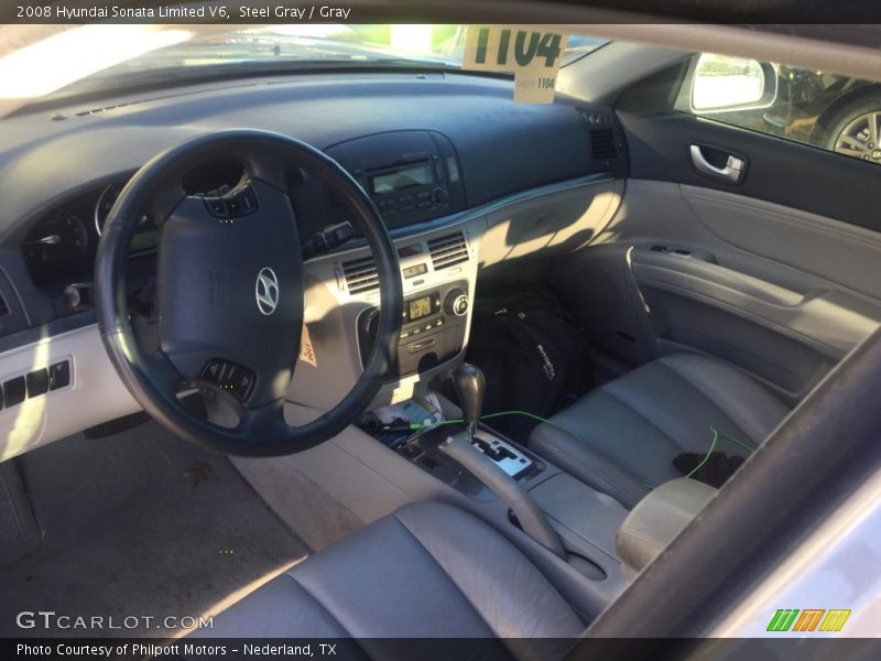 Steel Gray / Gray 2008 Hyundai Sonata Limited V6