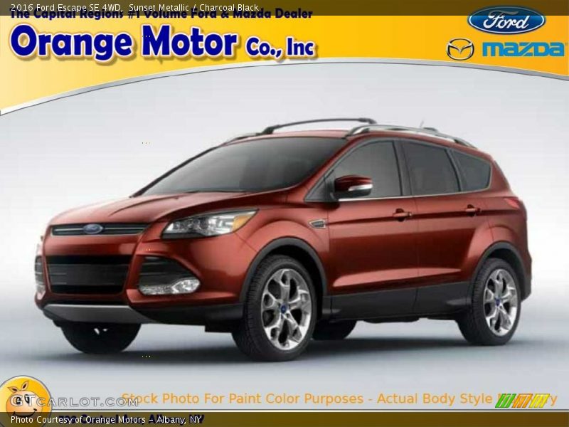 Sunset Metallic / Charcoal Black 2016 Ford Escape SE 4WD