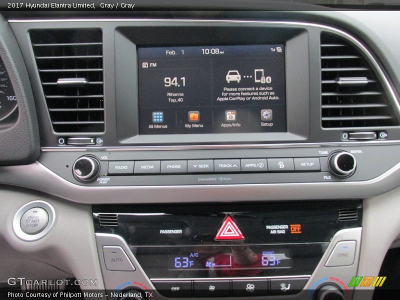 Gray / Gray 2017 Hyundai Elantra Limited
