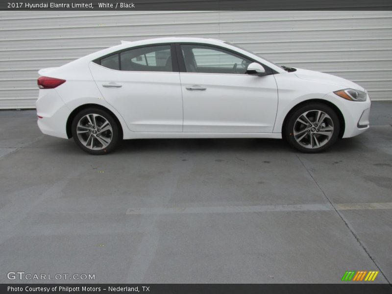 White / Black 2017 Hyundai Elantra Limited