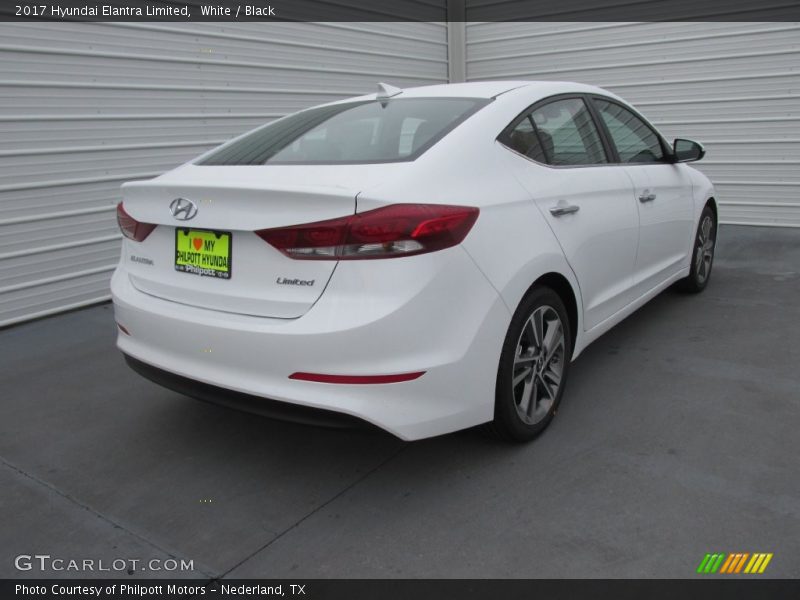 White / Black 2017 Hyundai Elantra Limited