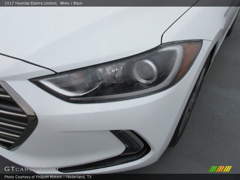 White / Black 2017 Hyundai Elantra Limited