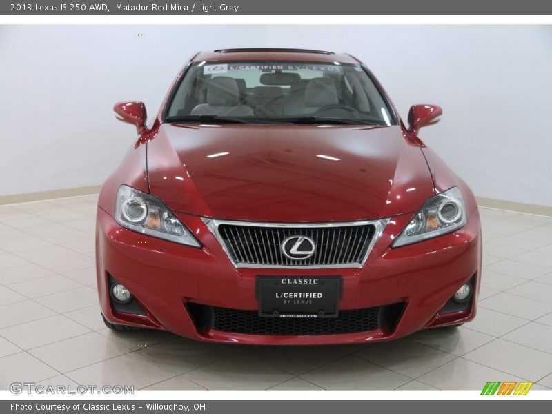 Matador Red Mica / Light Gray 2013 Lexus IS 250 AWD